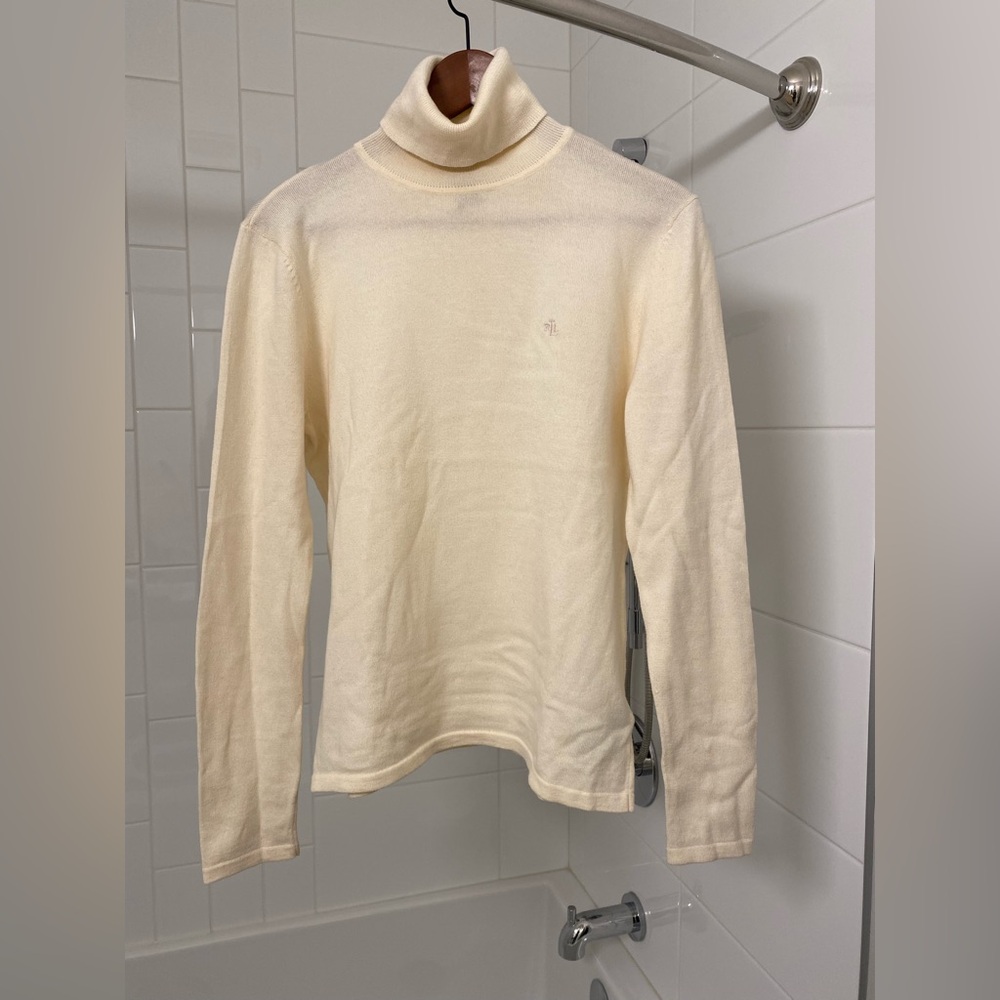 Ralph Lauren Women’s Cream Turtleneck Sweater